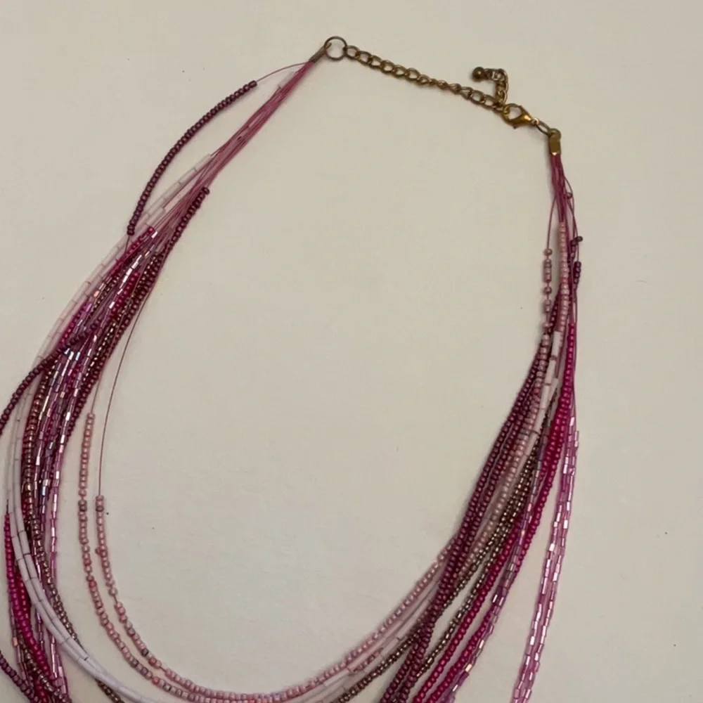 NWOT Multi-Strand Pink Beaded Necklace